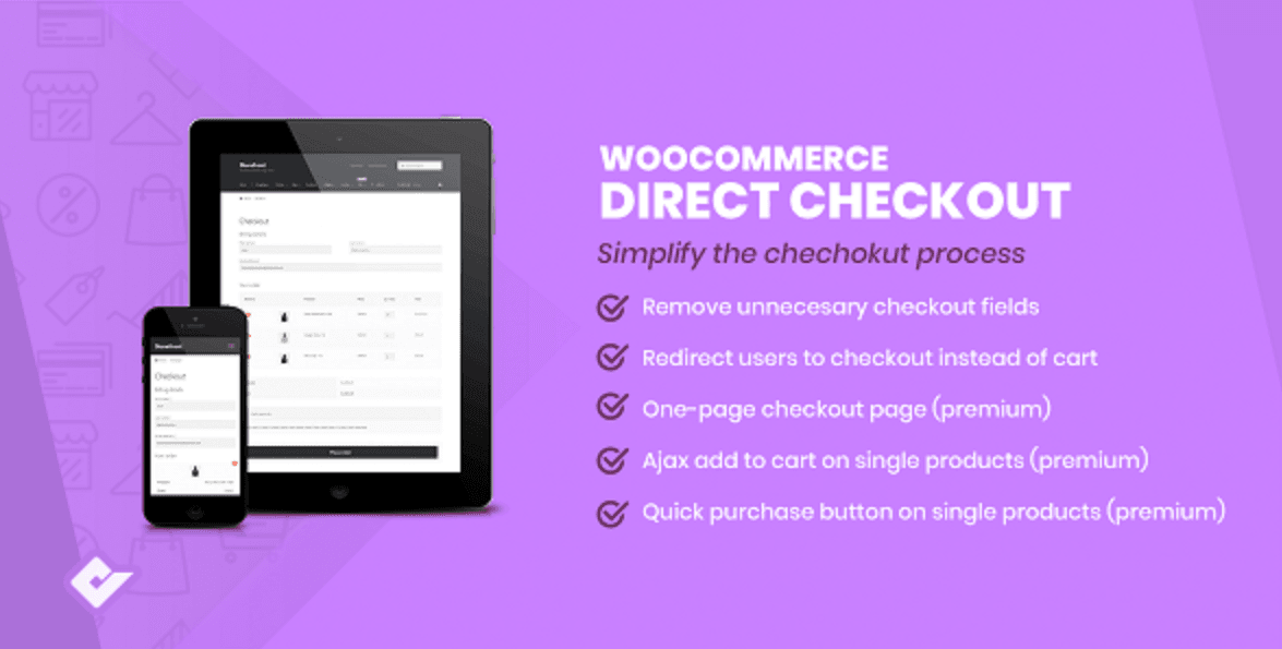 WooCommerce Direct Checkout PRO v3.2.0直接结帐专业版插件 跨境电商购物网站结账流程优化提升转化率，电子产品、数码产品、时装店、家具店、装饰品、手表、鞋子、家居产品行业跨境电商WordPress插件-1