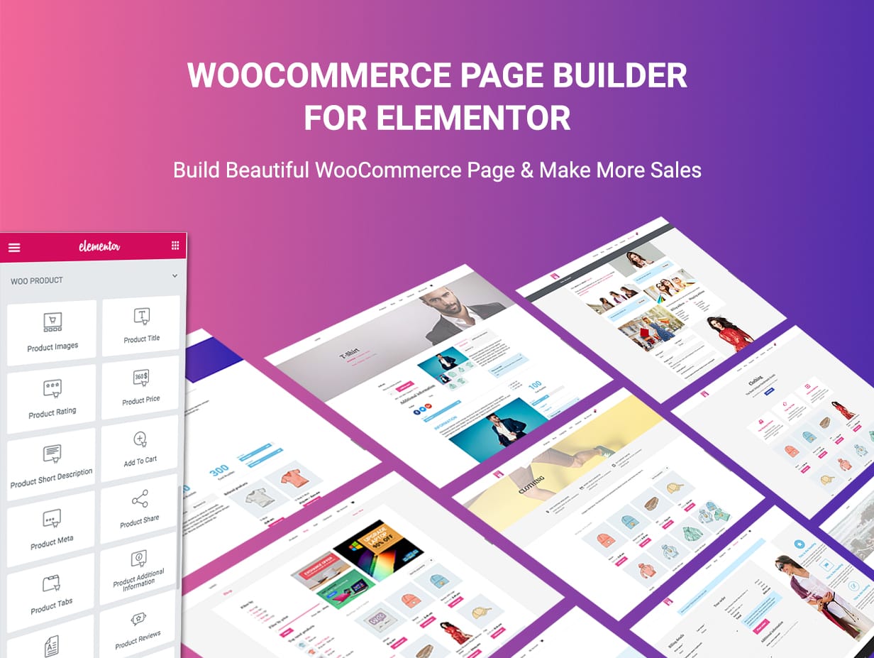 wordpress WooCommerce Page Builder For Elementor v1.1.4.4商城页面生成器 页面构建器 产品设计器适用于任何在线商城外贸跨境电商商店-2