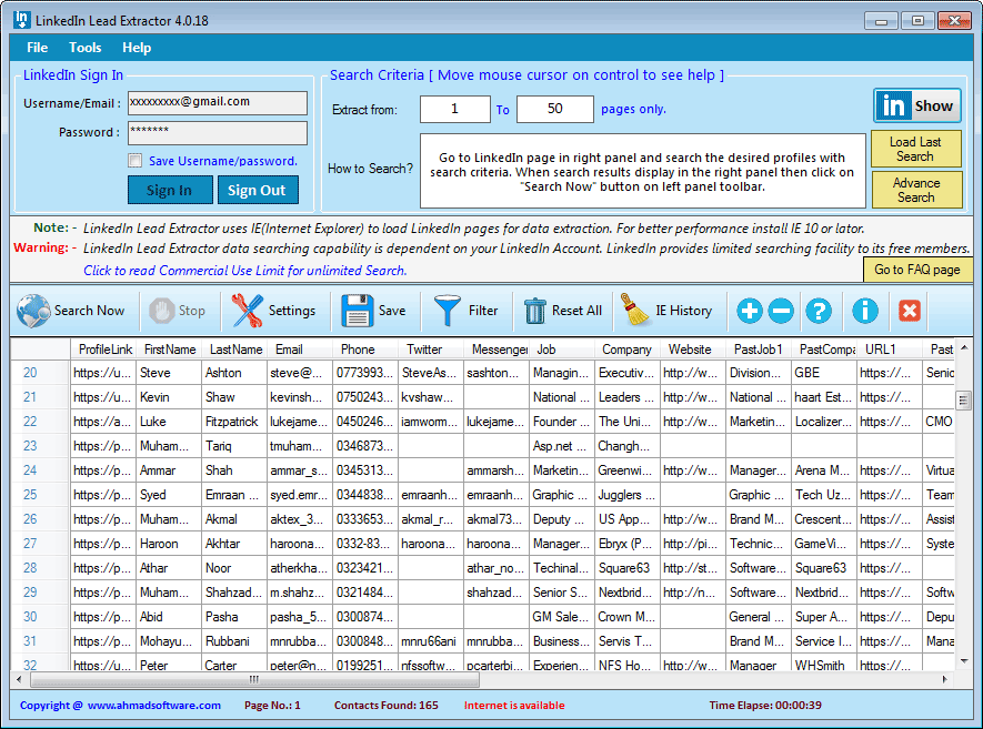 外贸工具linkedIn数据提取软件邮箱采集器Linkedin Lead Extractor v4.0.2101 Crack破解版 领英获取企业联系信息邮箱快速查找工具 跨境电商自动化营销工具