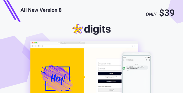Digits v8.4.4 - WordPress 手机号码注册和登录 前端注册和登录表单