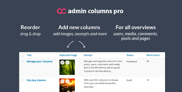Admin Columns Pro v6.4.13管理列专业版 在 WordPress 管理中轻松排序、过滤、编辑和组织内容 批量编辑 内容导入导出csv