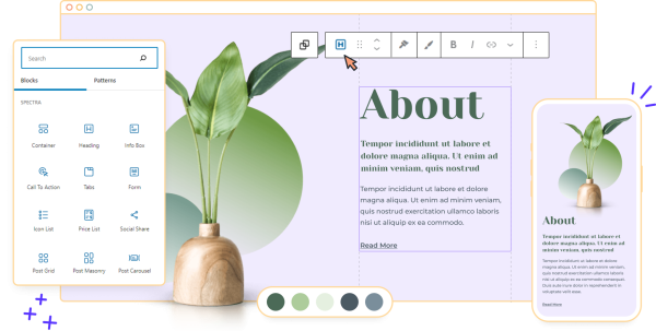 Spectra Pro v1.1.10 - WordPress 页面构建器 实用框架 网页生成器 WooCommerce 集成主题模板编辑器页面生成器插件 wp响应式公司主题模板外贸跨境电商模板编辑工具